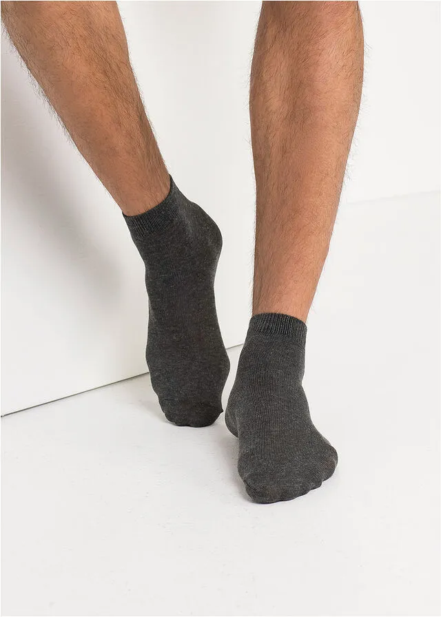 Calcetines cortos (10 pares) de algodón orgánico Tonos grises